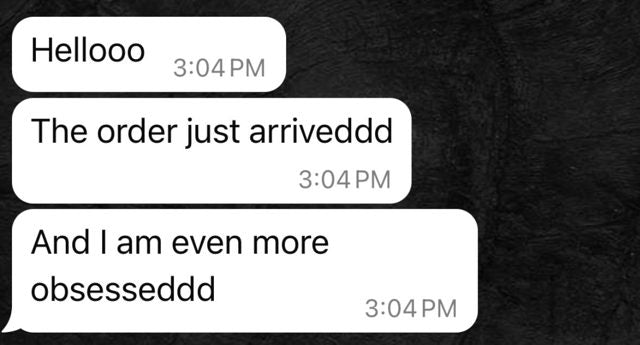 Message from a happy customer